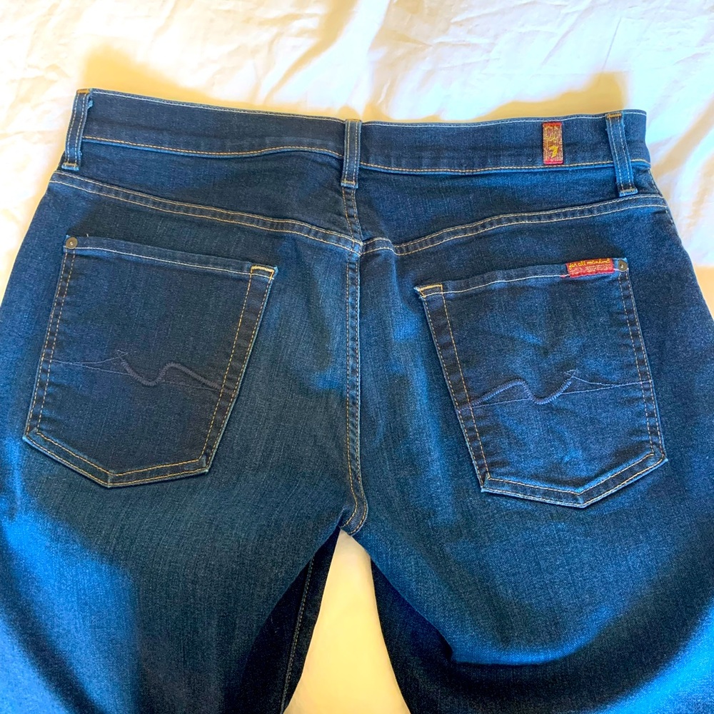 7for all mankind blue jeans size 33 and 32’ in length.